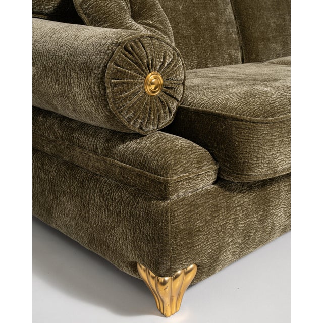 1970s Italian Upholstered Sofa For Sale - Image 4 of 13