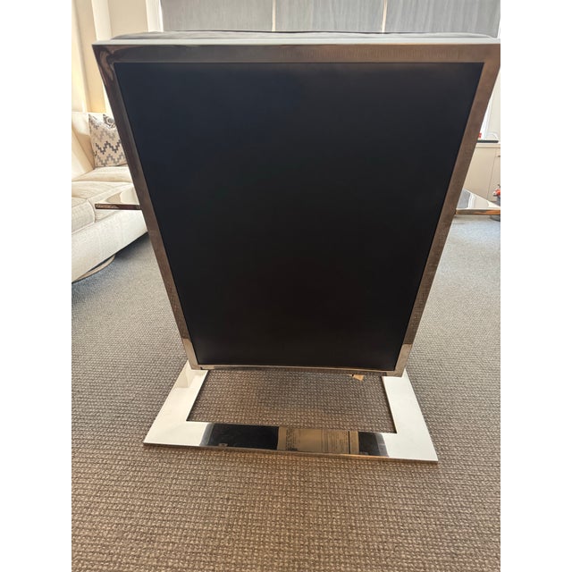 Ralph Lauren Ralph Lauren Modern Penthouse Chrome and Leather Lounge Chair For Sale - Image 4 of 12