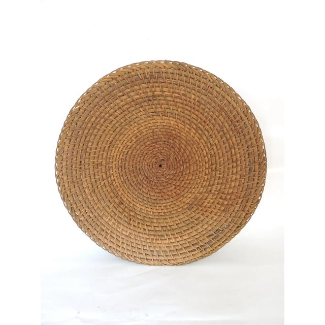 Large Vintage Woven Rattan Hapao Round Storage Basket or Display Tray, Benquet, the Philippines For Sale In Tampa - Image 6 of 6
