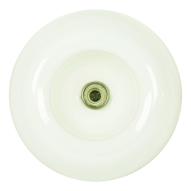 White Opaline Glass and Metal Velella Ceiling Lamp by Achille Castiglioni for Flos, 1960s For Sale