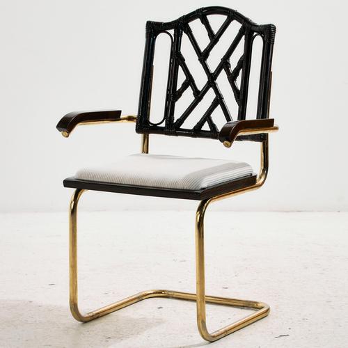 Metal and Bamboo Chairs, 1970s, Set of 6 For Sale - Image 14 of 18
