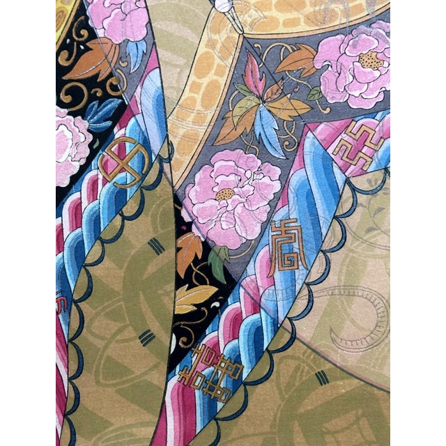 Framed Japanese Woodblock Print Les Perles by Paul Jacoulet For Sale - Image 12 of 16
