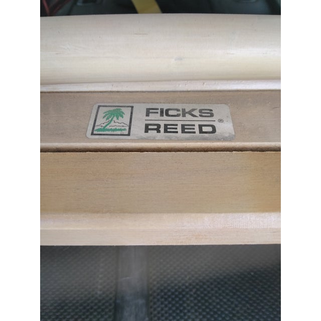 1980s Pair of Ficks Reed Lounge Chairs For Sale - Image 9 of 11