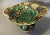 Late 19th Century Antique Victorian Majolica Berry Grape Leaf Decorated Compote Serving Dish Bowl For Sale - Image 5 of 11