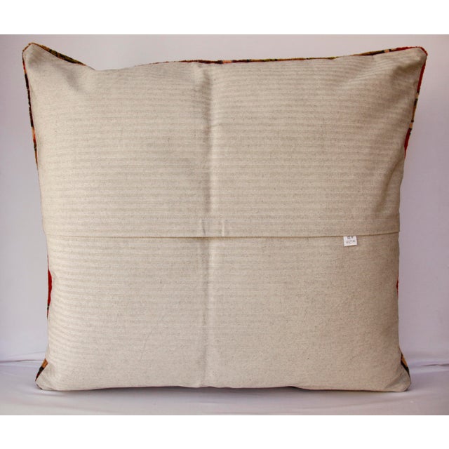 Turkish Handmade Rug Pillow Cushion Cover 26'' X 28'' For Sale - Image 11 of 12