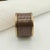 Mid-Century Modern Vintage Brass & Smoky Taupe Marbled Napkin Rings - Set of 8 For Sale - Image 3 of 5