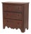 Georgian Dark Stained Oak Diminutive Chest of Three Drawers For Sale