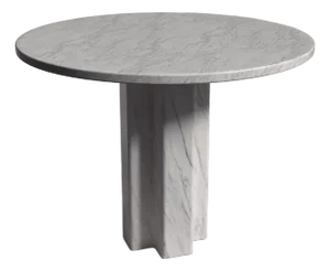 Arti Italian Carrara Marble Round Dining Table 40"