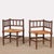 Wood Small Turned Wood Corner Chairs with Straw Seats, 1940s, Set of 2 For Sale - Image 7 of 7