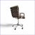 2010s Restoration Hardware Oviedo Leather Desk Office Chair For Sale - Image 5 of 18