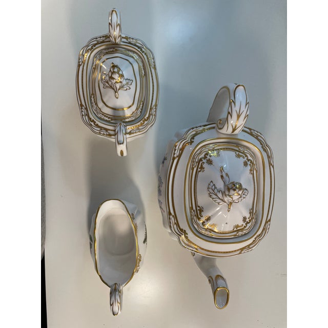 Vintage Spode Stafford Flowers English Bone China Tea Service, 3-Piece Set For Sale - Image 11 of 18