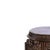 Furniture - base. Early 20th century piece in exotic wood with carvings; depicting vegetal motifs; resting on four...