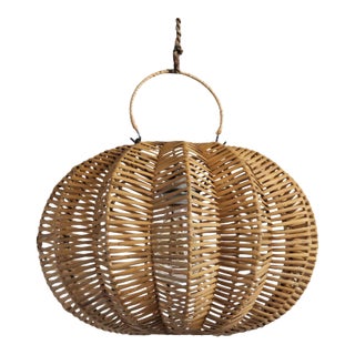 Split Stain Pumpkin Pendant Light 16" For Sale