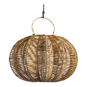Split Stain Pumpkin Pendant Light 16"