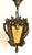 Brass Glass Single Light Chandelier, 1950s For Sale - Image 11 of 11