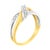 Haus of Brilliance 10K Yellow and White Gold 1/20 Cttw Round-Cut Diamond Bypass Ring (I2 Color, I-J Clarity) For Sale - Image 4 of 6