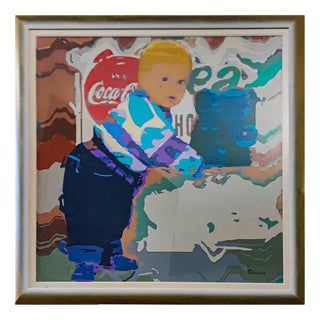 Stanley Tomshinsky, Lion, 1973, Acrylic on Canvas, Framed For Sale