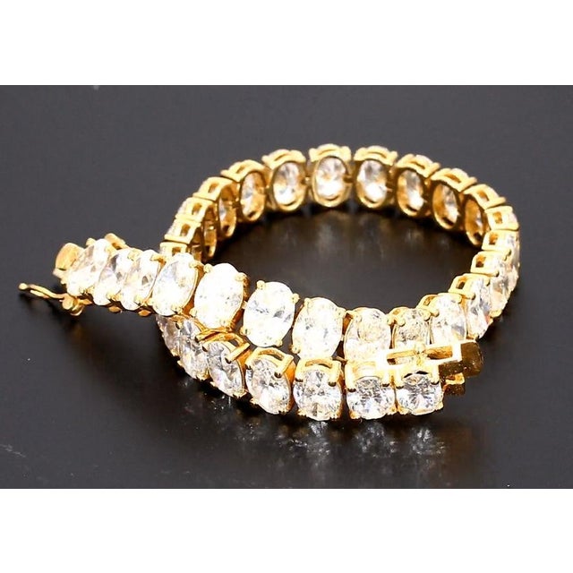14k Yellow Gold Tennis Bracelet For Sale - Image 4 of 4
