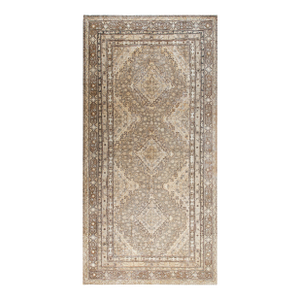 Fantastic Greige Background Color With Great Style Khotan Antique Central Asian Rug