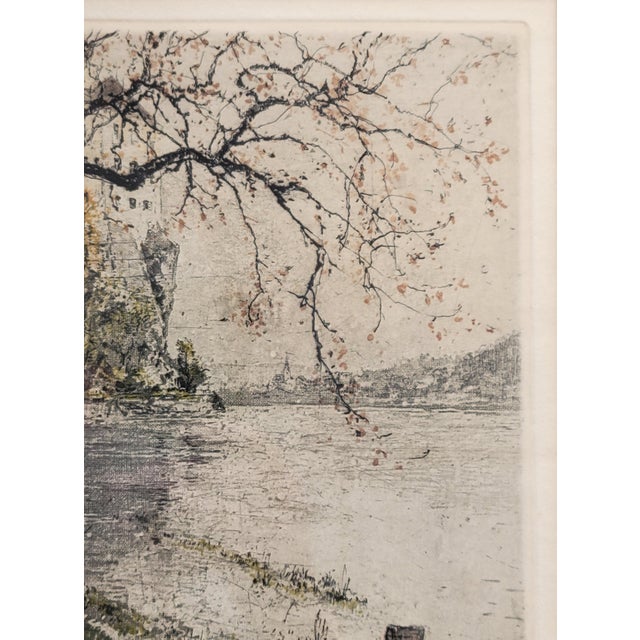 Realism Etching of Persenberg Castle (Austria) by Luigi Kasimir (1881-1962) For Sale - Image 3 of 12