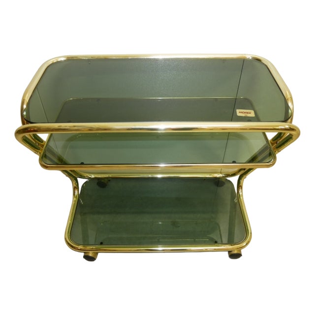 Brass Food Trolley from Morex, 1970s For Sale