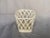 Ebeling & Reuss Vintage Woven Lattice Decorative Ceramic Basket Napkin Holder For Sale - Image 4 of 10