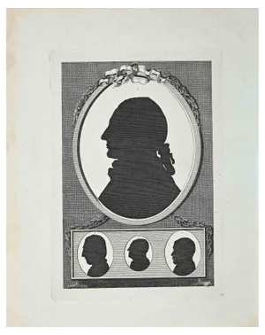 Thomas Holloway, Silhouettes, Original Etching, 1810