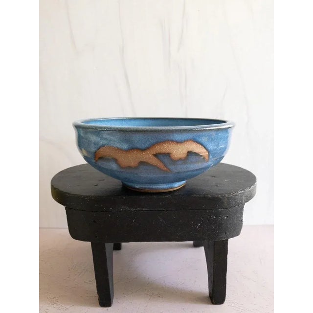 1970s Vintage Midcentury Pottery Bowl Ikebana For Sale - Image 13 of 13
