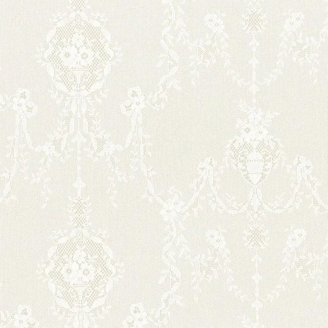 Sample - Schumacher Stephanies Lace Sheer Fabric in Champagne For Sale