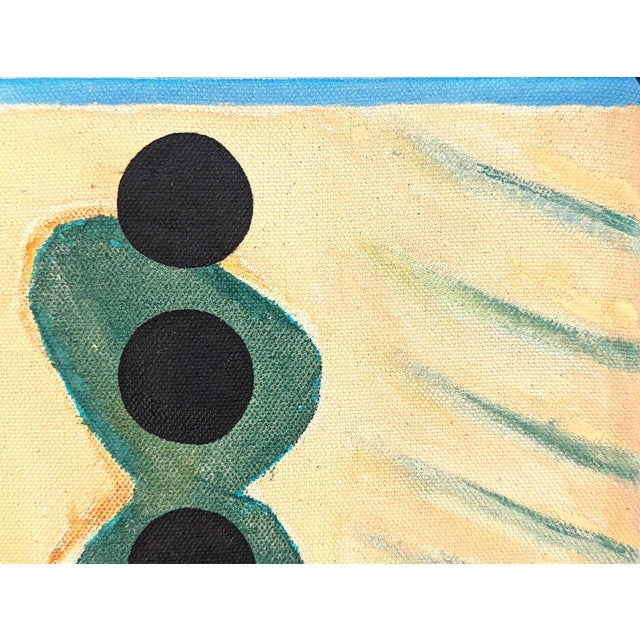 Jessica Simorte "Dot Dot" Contemporary Colorful Abstract Mixed Media Interior Space Painting, 2022 For Sale - Image 4 of 8