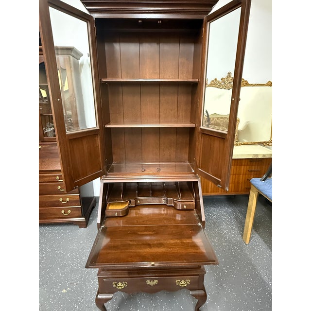 Ethan Allen 1980s Ethan Allen Georgian Court Cherry Secretary Desk For Sale - Image 4 of 9