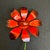 Vintage Enamel Daisy Brooch Orange Flower Pin Original By Robert 60s Retro Signed
