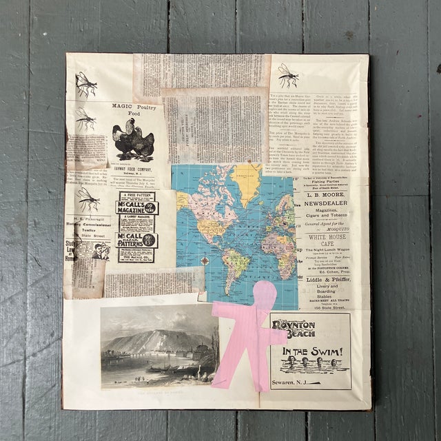 Contemporary Original Wayne Cunningham Abstract Collage For Sale - Image 4 of 4