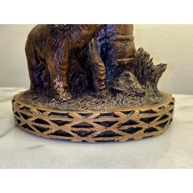 Late 20th Century Pair of Elephant Safari Table Lamps For Sale - Image 5 of 9