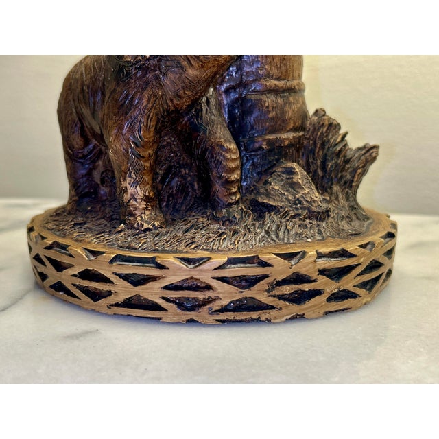 Late 20th Century Vintage Elephant Safari Table Lamps - A Pair For Sale - Image 5 of 9