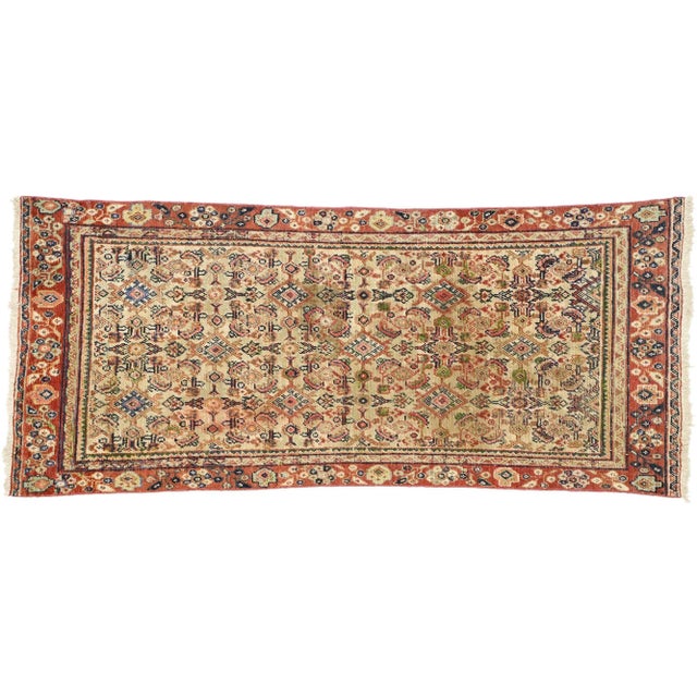Vintage Persian Mahal Runner - 03'09 X 08'07 For Sale - Image 9 of 9