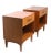 Chic pair of mid century nightstands by the Ramseur Furniture Company, circa 1950/60's. These night tables feature one...