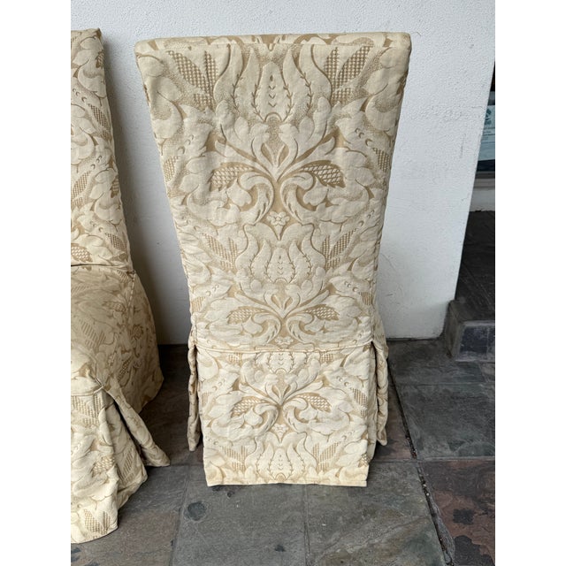 Early 21st Century Sunrise Home Slipper Style Dining Side Chairs, Set of Eight For Sale - Image 5 of 17