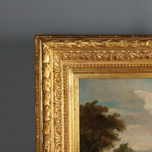 Green Unknown, Landscape with Mill, Oil on Canvas, Framed For Sale - Image 8 of 11