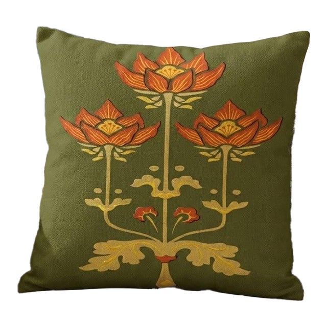 Exquisite Luxury Arts & Crafts Sofa Cushions – 1920s Design Cushion Cover With Insert For Sale