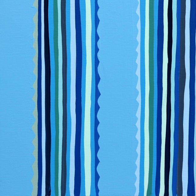 Agua Viva - Abstract Playful Blue Tone Southwestern Inspired Still Life Painting Original Artwork by Will Beger For Sale - Image 4 of 9