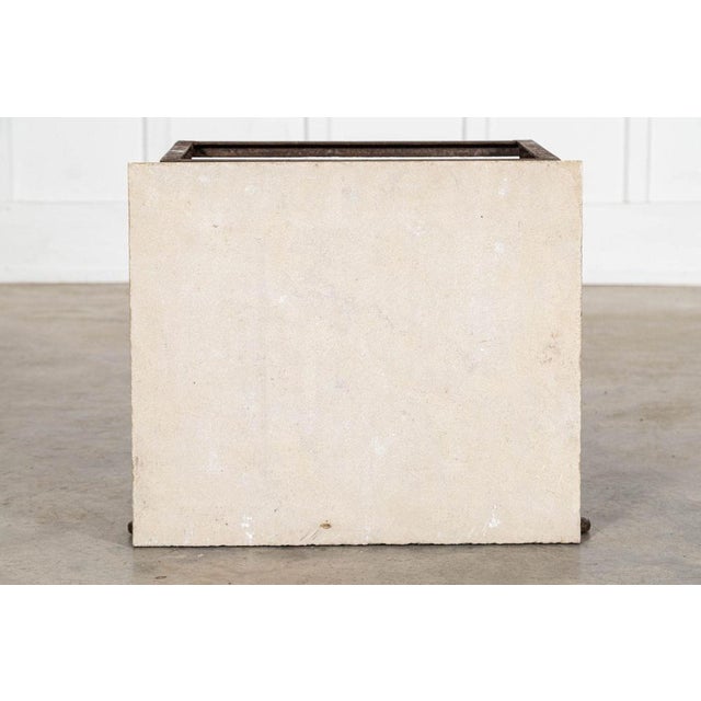 Mid-Century English Brutalist Wrought Iron and Stone Side Table, 1960 For Sale - Image 6 of 9