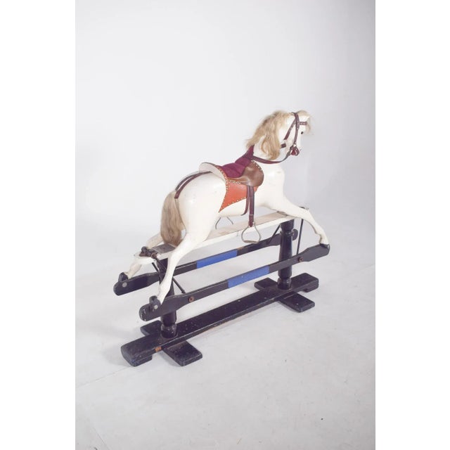 English Toy Horse in Painted Wood, 1920s For Sale - Image 4 of 11