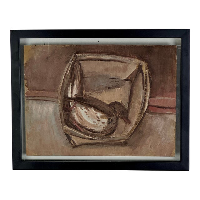 1 of 2 Framed Original O/B Painting of Bird, Signed McCarthy C1960 For Sale