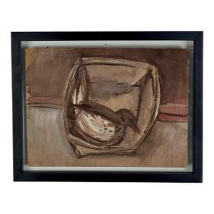1 of 2 Framed Original O/B Painting of Bird, Signed McCarthy C1960