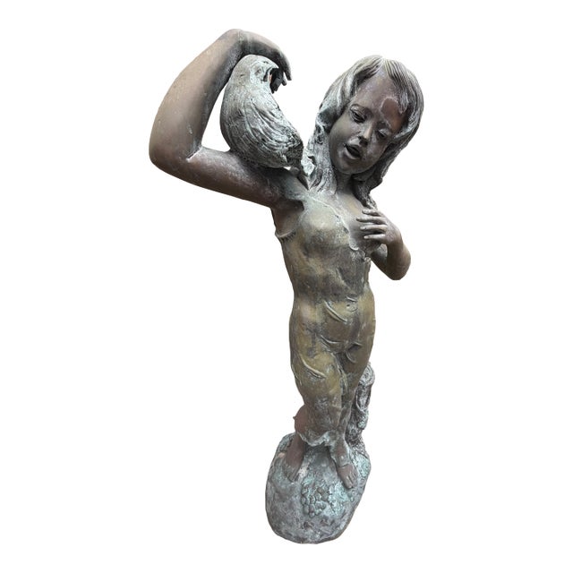 1930s Bronze Nude Female Fountain For Sale