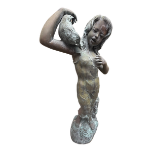 1930s Bronze Nude Female Fountain