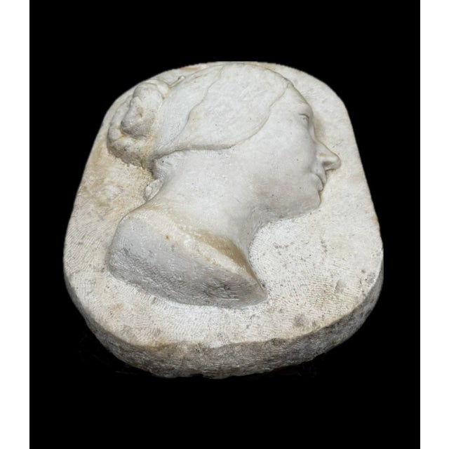 19th Century Unknown, Profile of a Woman, 1880, Marble For Sale - Image 5 of 11