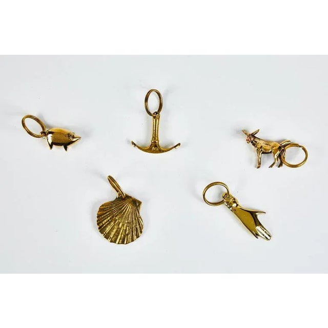Metal Carl Auböck Model #4500 'Lucky Pig' Brass Figurine Keyring For Sale - Image 7 of 12