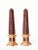 The porphyry obelisks on sienna 'marmo giallo' and porphyry base, condition: 2 small cracks on 1 base and a repair to the...